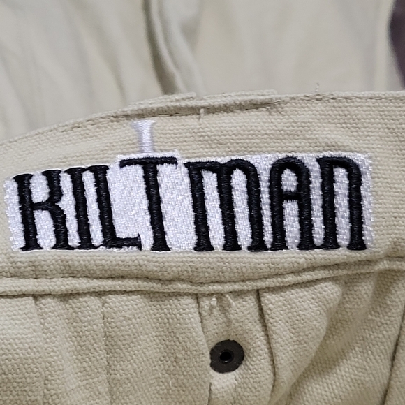 KiltMan Utility Kilt With Cargo Pockets Size 34 Khaki - Picture 6 of 9